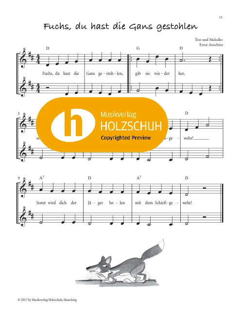 Fuchs, du hast die Gans gestohlen